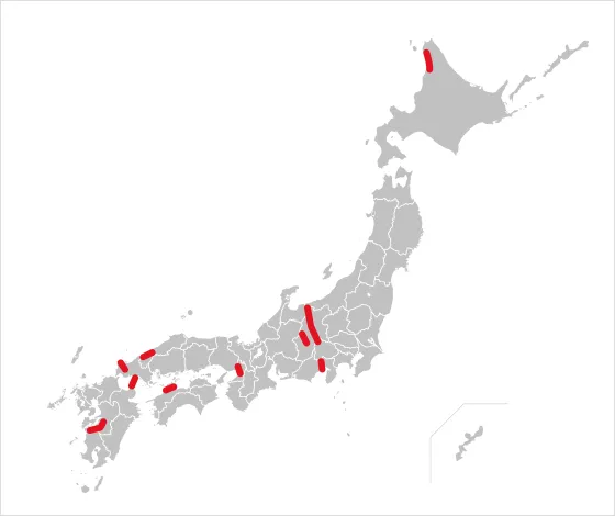 日本の主な活断層と地震発生リスクマップ